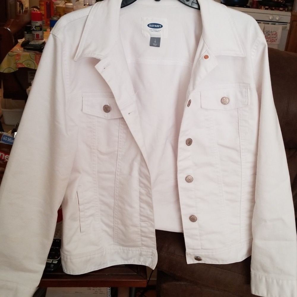 White jean jacket